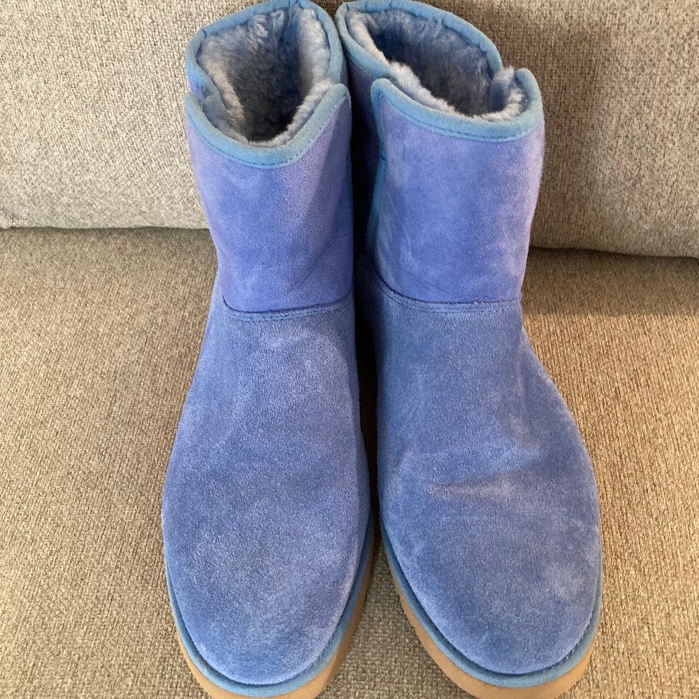 UGG LIGHT BLUE SUEDE SHORT BOOTS 8M